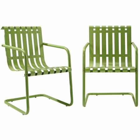 CROSLEY Gracie Retro Metal Outdoor Spring Chair - Oasis Green CO1020-GR